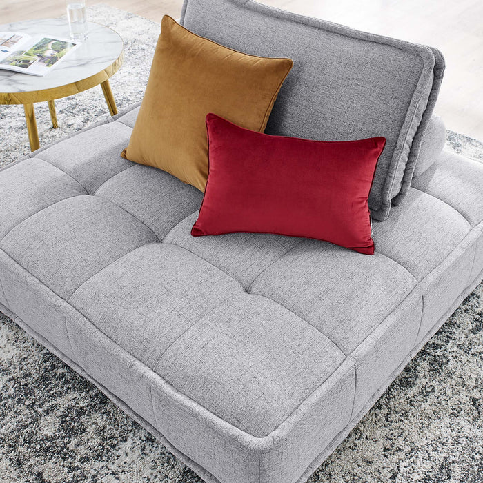 Modway Saunter Tufted Fabric Armless Chair Living Room Furniture - View 27