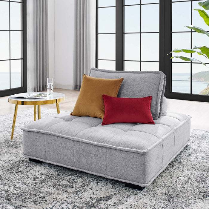 Modway Saunter Tufted Fabric Armless Chair Living Room Furniture - View 25