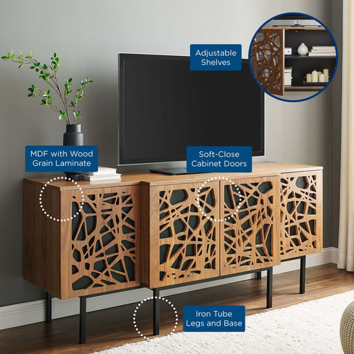 Modway Telluride Sideboard Living Room Furniture in Brown - Side View