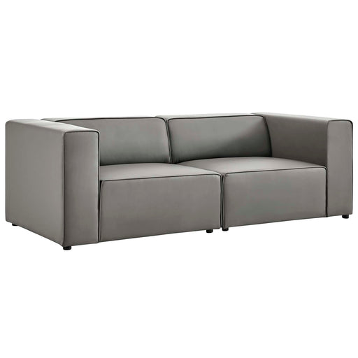 Mingle Vegan Leather 2-Piece Sectional Sofa Loveseat - alternate angle view