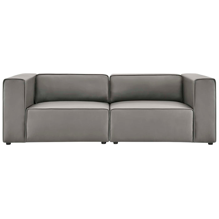 Mingle Vegan Leather 2-Piece Sectional Sofa Loveseat - view 8