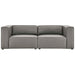 Mingle Vegan Leather 2-Piece Sectional Sofa Loveseat - view 8