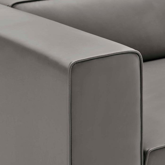 Mingle Vegan Leather 2-Piece Sectional Sofa Loveseat - view 10