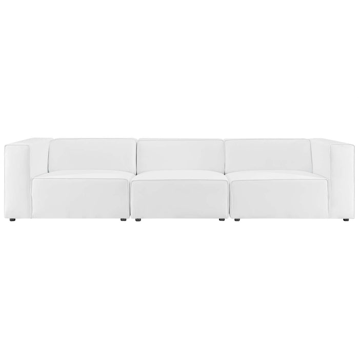 Mingle Vegan Leather Sectional Sofa - Stylish, Comfortable 3-Piece Design for Modern Living Spaces