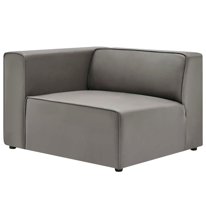 Mingle Vegan Leather Sofa and Ottoman Set - Stylish Modern Seating for Contemporary Living Spaces