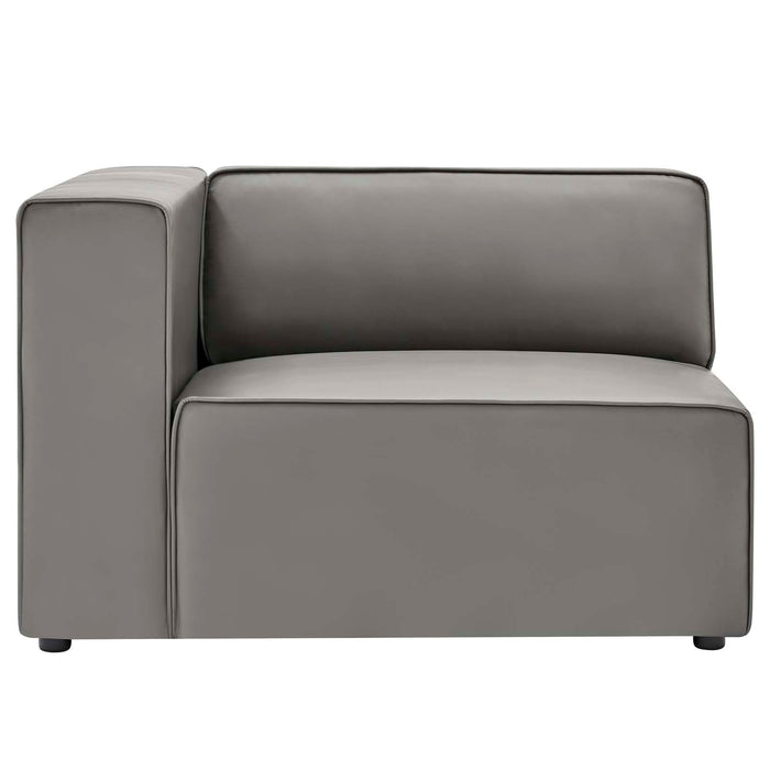 Mingle Vegan Leather Sofa and Ottoman Set - Stylish Modern Seating for Contemporary Living Spaces