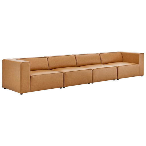 Mingle Vegan Leather 4-Piece Sectional Sofa - view 29