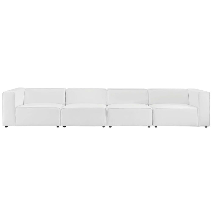 Mingle Vegan Leather 4-Piece Sectional Sofa - Stylish, Comfortable Seating for Modern Living Spaces