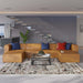 Mingle Vegan Leather 4-Piece Sofa and 2 Ottomans Set by Modway - front view