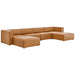 Mingle Vegan Leather 4-Piece Sofa and 2 Ottomans Set by Modway - angle view