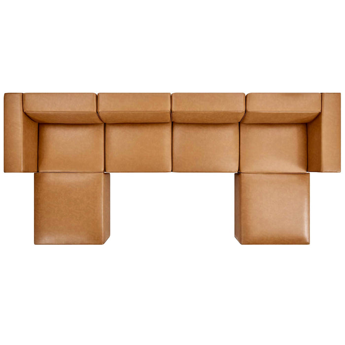 Mingle Vegan Leather 4-Piece Sofa and 2 Ottomans Set by Modway - accessory view