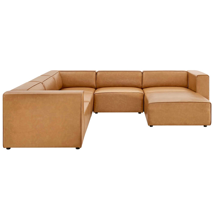 Mingle Vegan Leather 6-Piece Furniture Set by Modway - interior view