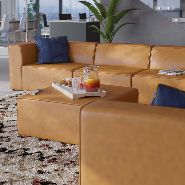 Mingle Vegan Leather 8-Piece Sectional Sofa Set by Modway - detail close-up
