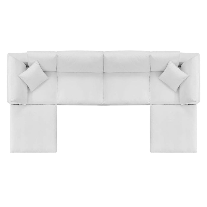 Commix Modern Down Filled Sectional Sofa - Plush Comfort, Stain-Resistant Velvet, Roomy Design