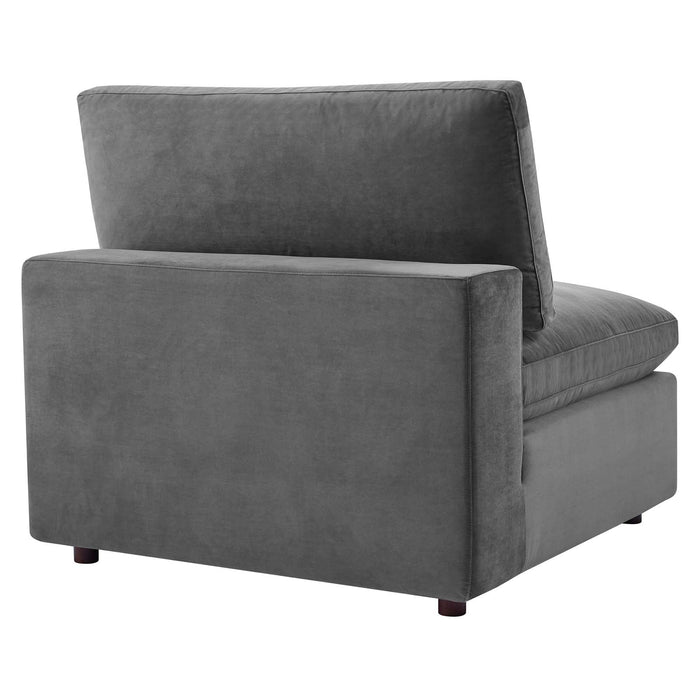 Commix Plush Performance Velvet Sectional Sofa - Overstuffed Comfort for Modern Living Spaces
