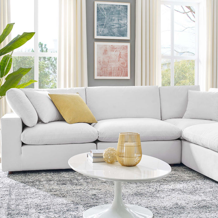 Commix 6-Piece Down Filled Overstuffed Performance Velvet Sectional Sofa by Modway - detail close-up