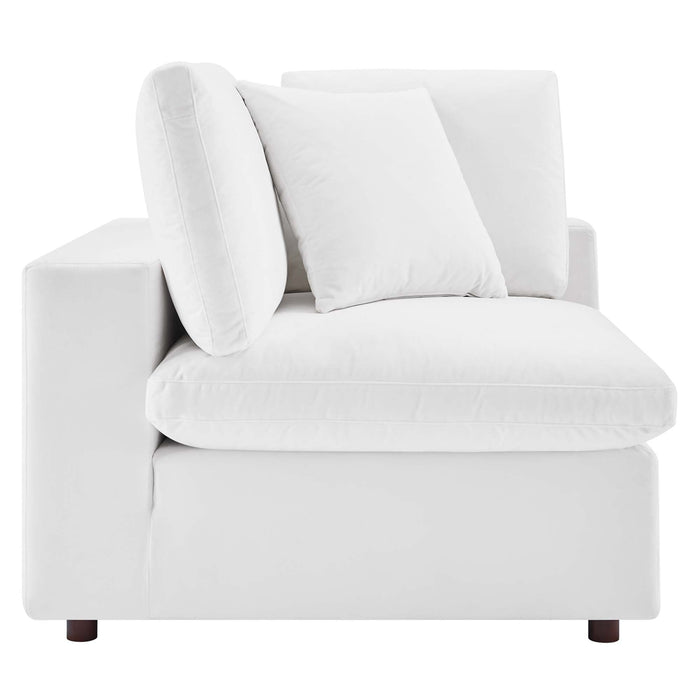 Commix 6-Piece Down Filled Overstuffed Performance Velvet Sectional Sofa by Modway - lifestyle in-use