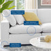 Commix 6-Piece Down Filled Overstuffed Performance Velvet Sectional Sofa by Modway - side view