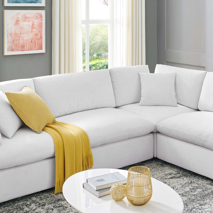 Commix 8-Piece Down Filled Overstuffed Performance Velvet Sectional Sofa by Modway - detail close-up