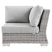 Conway Outdoor Patio Wicker Rattan Corner Chair - view 6