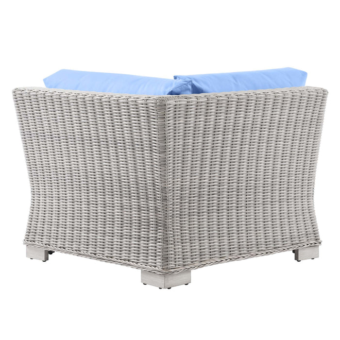 Conway Outdoor Patio Wicker Rattan Corner Chair - view 15