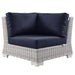 Conway Outdoor Patio Wicker Rattan Corner Chair - view 18