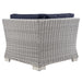 Conway Outdoor Patio Wicker Rattan Corner Chair - view 23