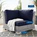 Conway Outdoor Patio Wicker Rattan Corner Chair - view 19