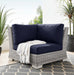Conway Outdoor Patio Wicker Rattan Corner Chair - view 17