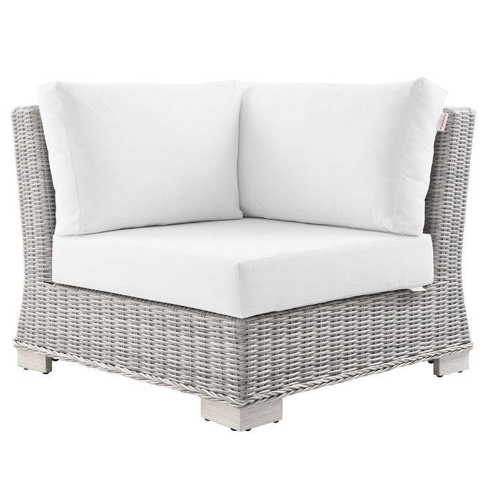 Conway Outdoor Patio Wicker Rattan Corner Chair - view 26