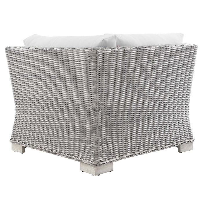 Conway Outdoor Patio Wicker Rattan Corner Chair - view 31