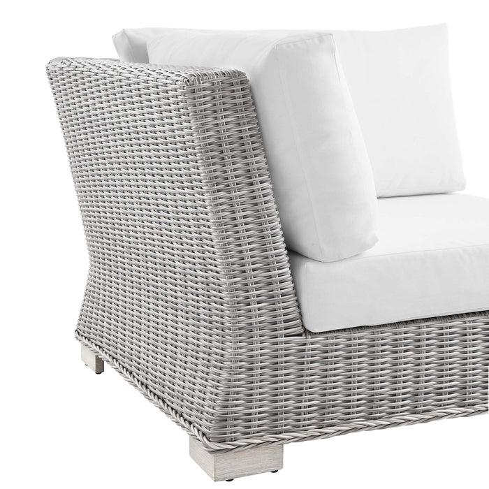 Conway Outdoor Patio Wicker Rattan Corner Chair - view 32