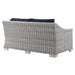 Conway Outdoor Patio Wicker Rattan Loveseat - view 22