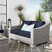 Conway Outdoor Patio Wicker Rattan Loveseat - view 17