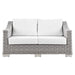 Conway Outdoor Patio Wicker Rattan Loveseat - view 31