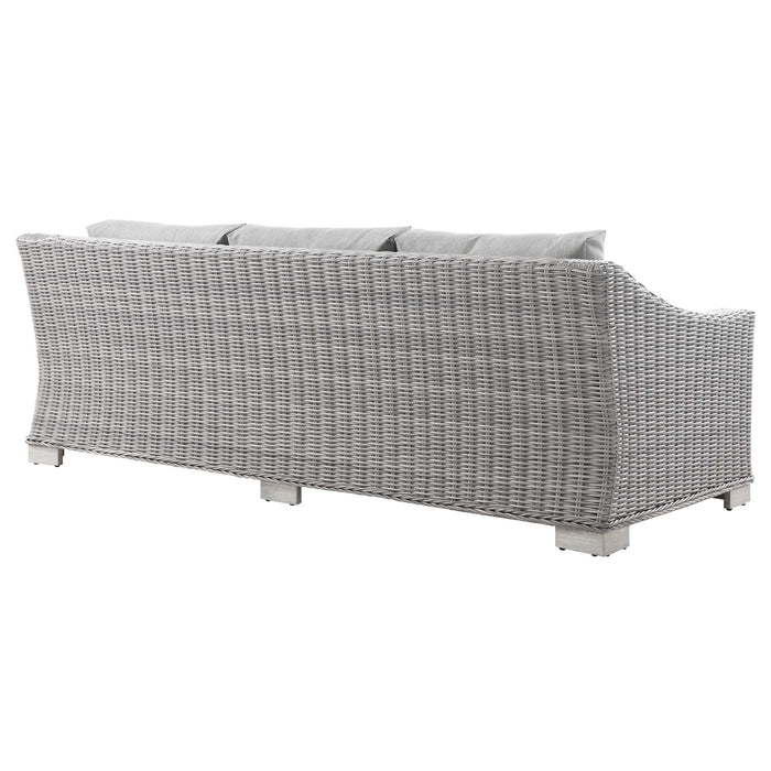 Conway Outdoor Patio Wicker Rattan Sofa - view 6