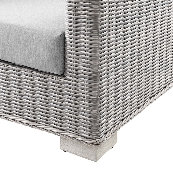 Conway Outdoor Patio Wicker Rattan Sofa - view 8