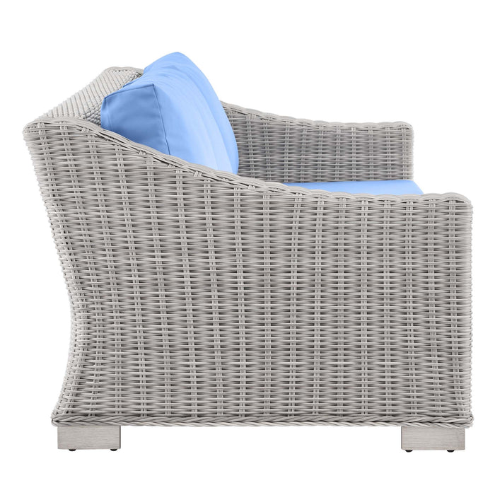 Conway Outdoor Patio Wicker Rattan Sofa - view 13
