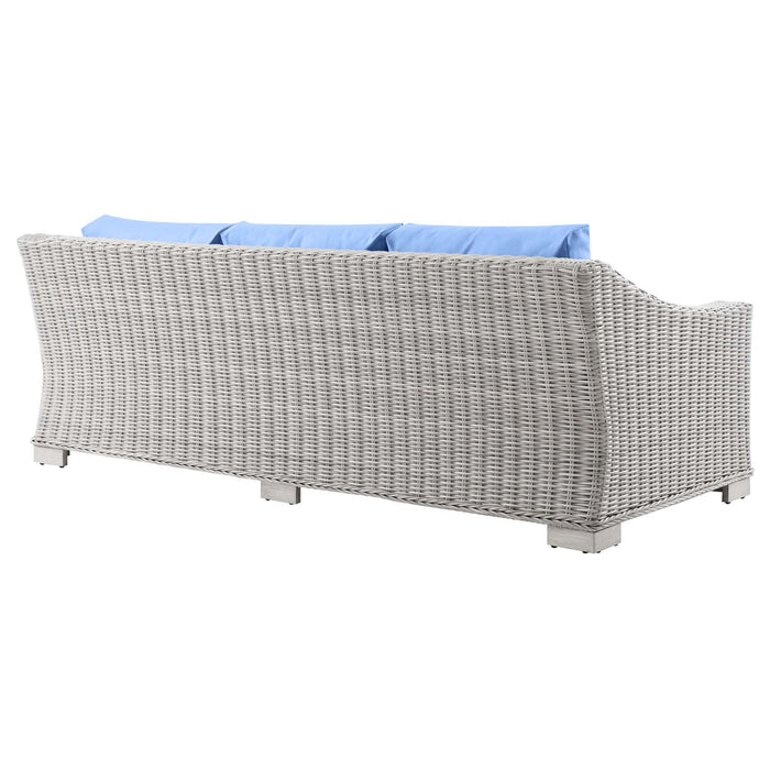 Conway Outdoor Patio Wicker Rattan Sofa - view 14
