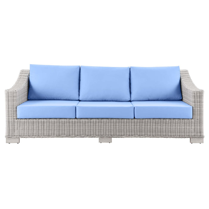 Conway Outdoor Patio Wicker Rattan Sofa - view 15