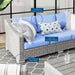 Conway Outdoor Patio Wicker Rattan Sofa - view 11