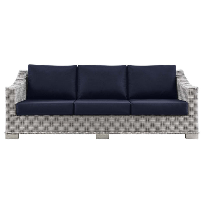 Conway Outdoor Patio Wicker Rattan Sofa - view 23