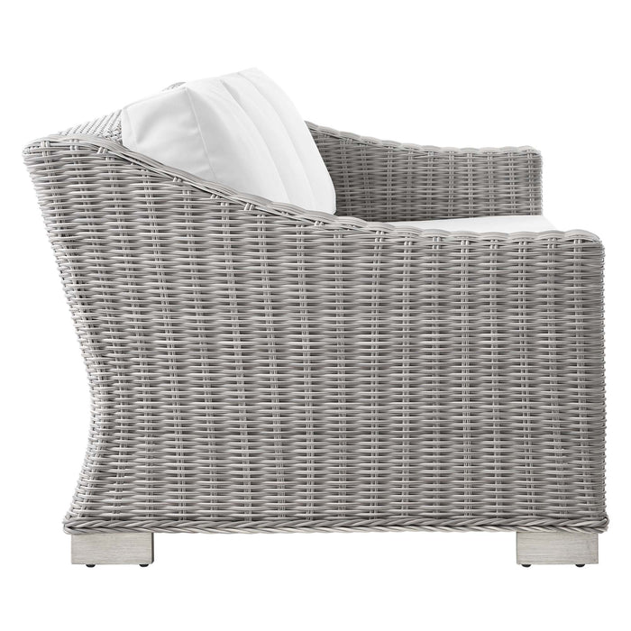 Conway Outdoor Patio Wicker Rattan Sofa - view 29