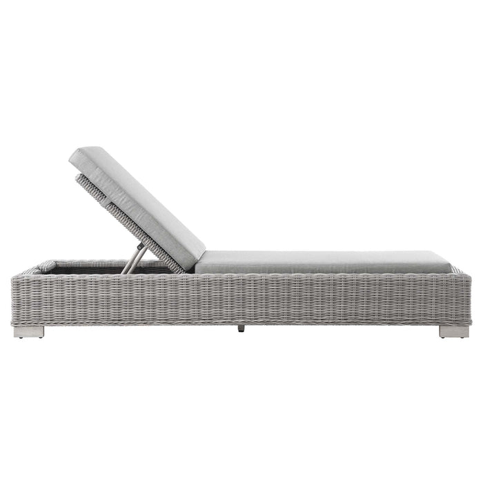 Conway Outdoor Patio Wicker Rattan Chaise Lounge - view 5