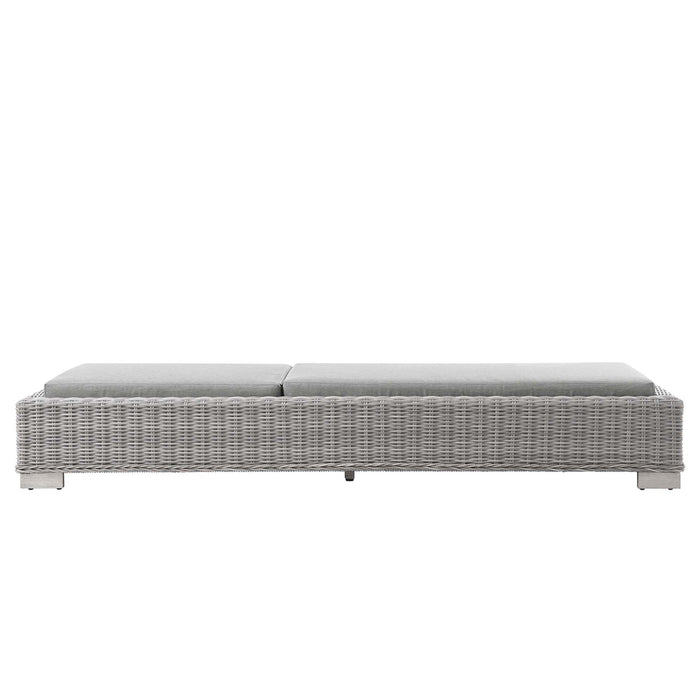 Conway Outdoor Patio Wicker Rattan Chaise Lounge - view 6