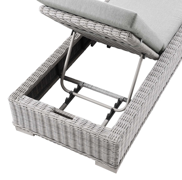 Conway Outdoor Patio Wicker Rattan Chaise Lounge - view 7