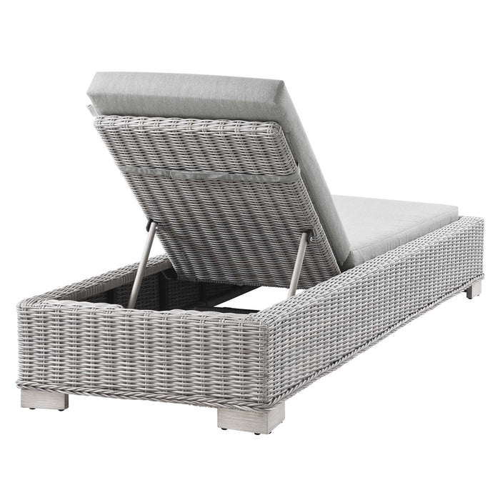 Conway Outdoor Patio Wicker Rattan Chaise Lounge - view 8