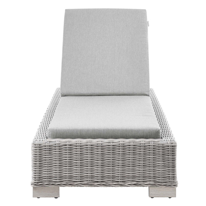 Conway Outdoor Patio Wicker Rattan Chaise Lounge - view 9