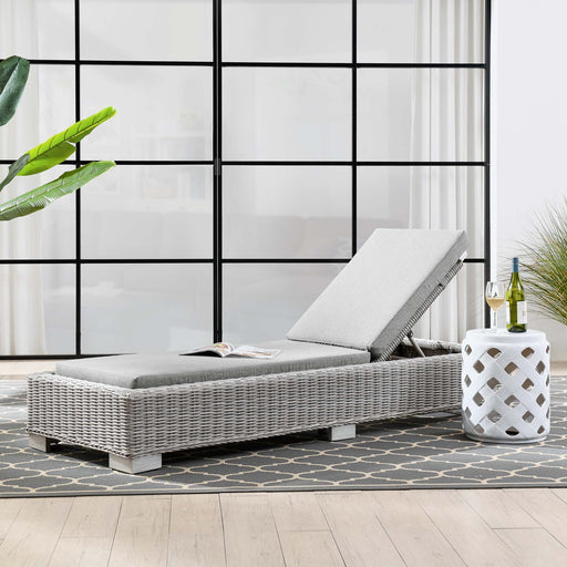 Conway Outdoor Patio Wicker Rattan Chaise Lounge - Modway \outdoor\chaise lounges