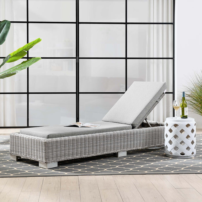 Conway Outdoor Patio Wicker Rattan Chaise Lounge - Modway \outdoor\chaise lounges